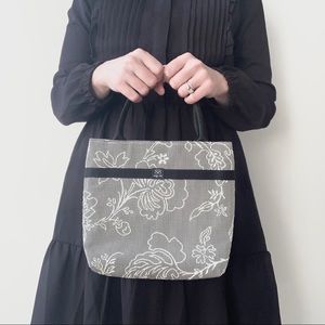 Sag Sak Black and White Fabric Small Handbag